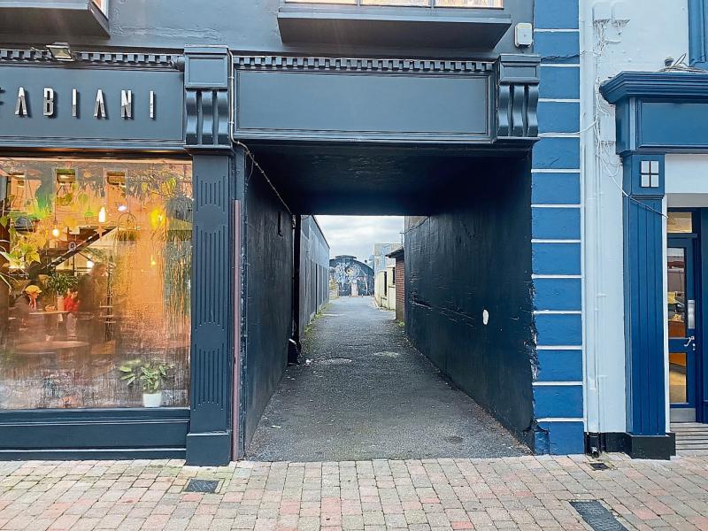 Lighting can't be installed in Longford alleyway as property is not in council ownership