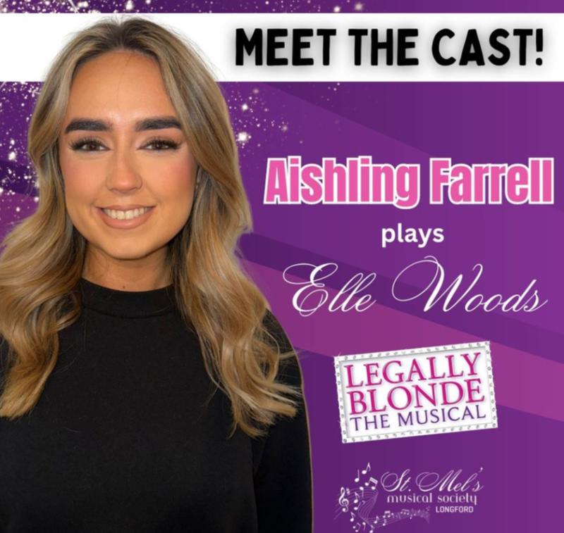 Aishling Farrell  the leading lady in St Mel's Longford musical 'Legally Blonde' 