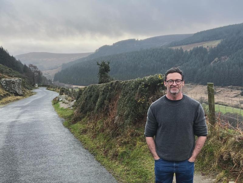 Emmy-winning actor Hugh Jackman shares 'cupla' pictures as he explores Ireland