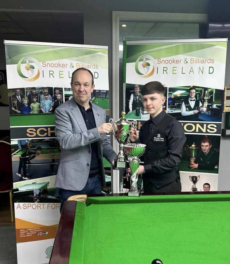 Talented Longford snooker player Joe Shannon wins back-to-back national titles