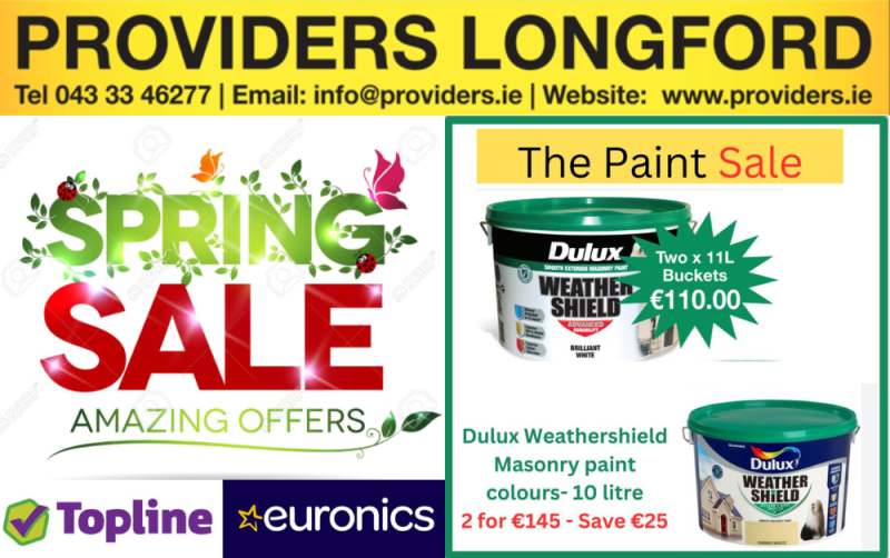 Attention shoppers! Providers Longford Mega Spring Sale now on