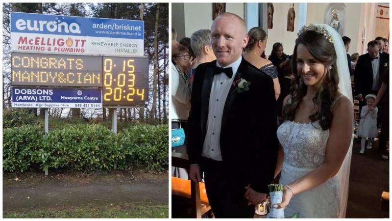 Wedding bells ring as well known Longford and Cavan couple tie the knot in lovely ceremony 