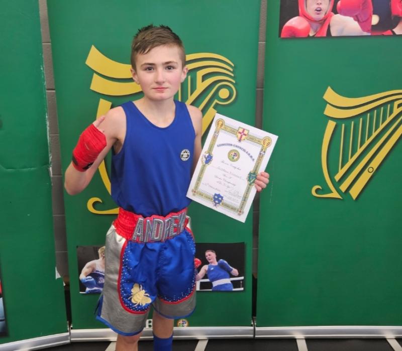 Longford’s Andrew Nugent crowned Leinster Youths Boxing Champion 