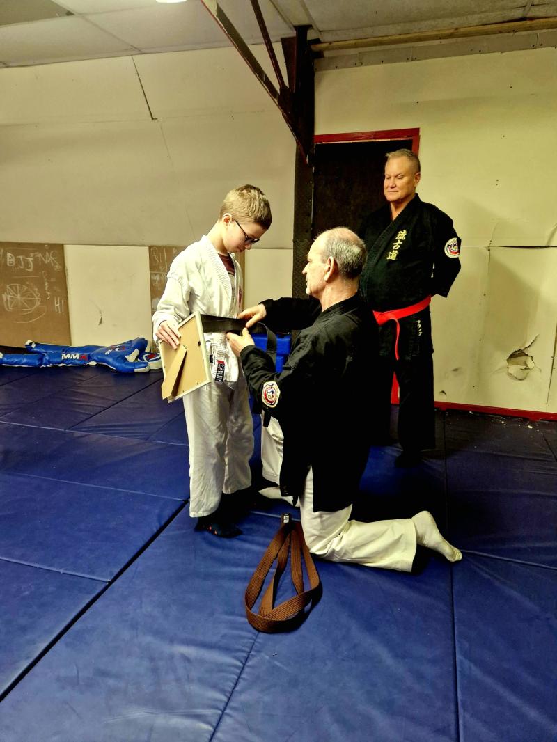 Against all odds brave Longford teen Jonatan Safiak achieves his karate Black Belt
