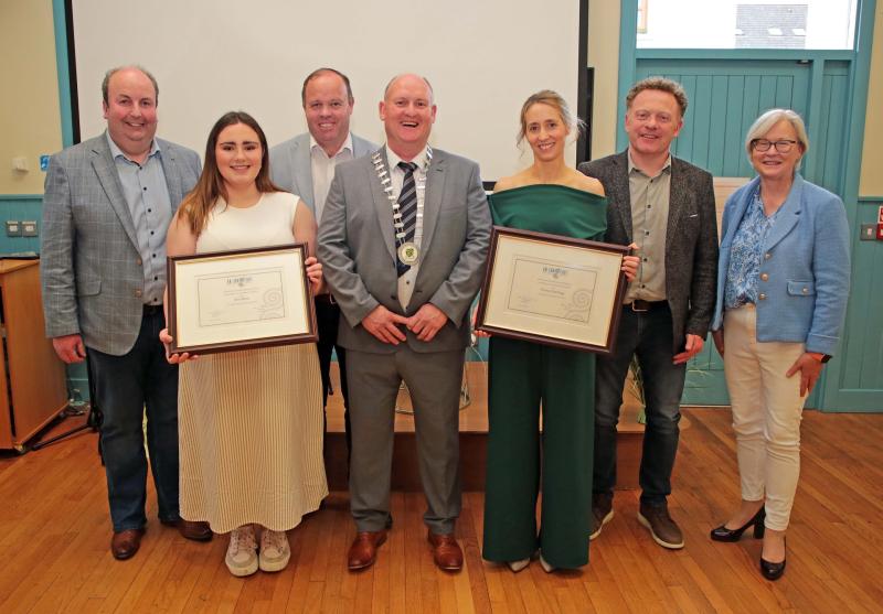 Longford singer Erin Ross and athlete Fiona Gettings honoured in Granard