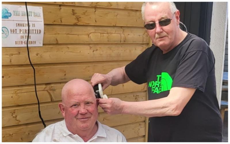 A close thing! Longford head shave in memory of Lanesboro publican Joe Farrell raises over €2,000