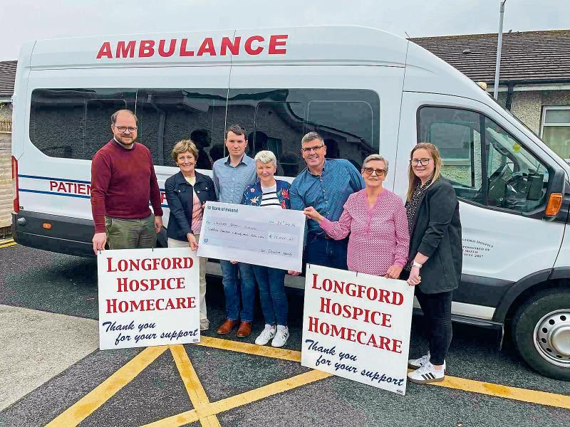Longford Hospice Homecare presented cheque