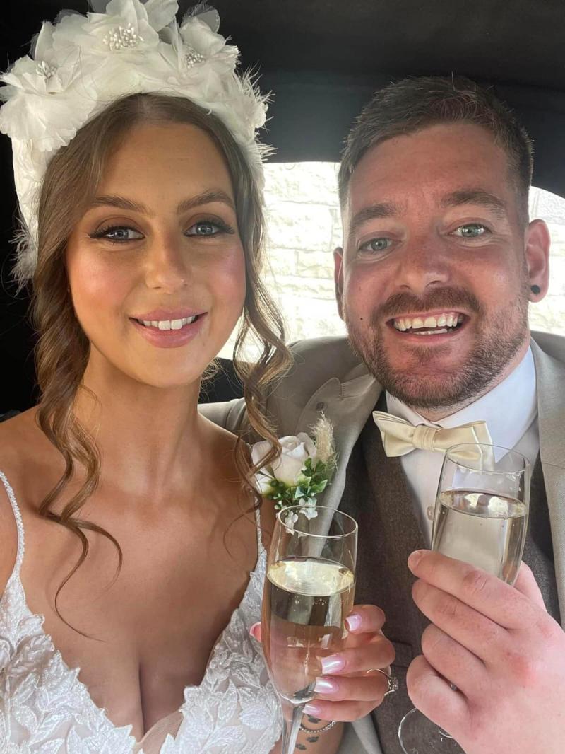 Wedding bells ring! Longford GAA player and his beautiful bride raise a toast their future happiness