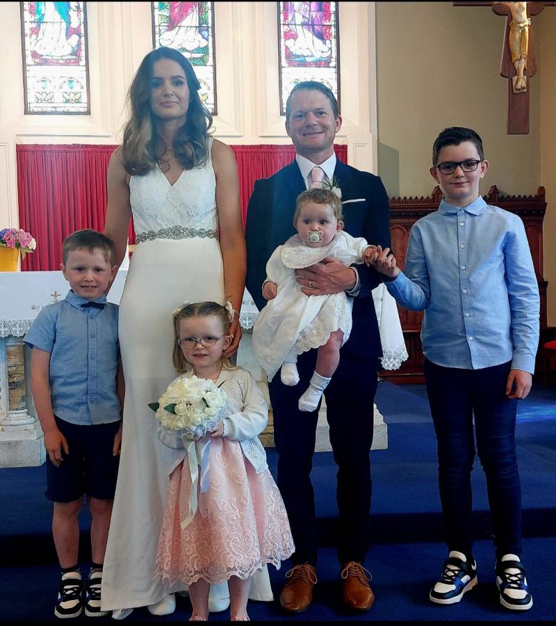 Longford couple surprise their families by getting married alongside the Baptism of their daughter 