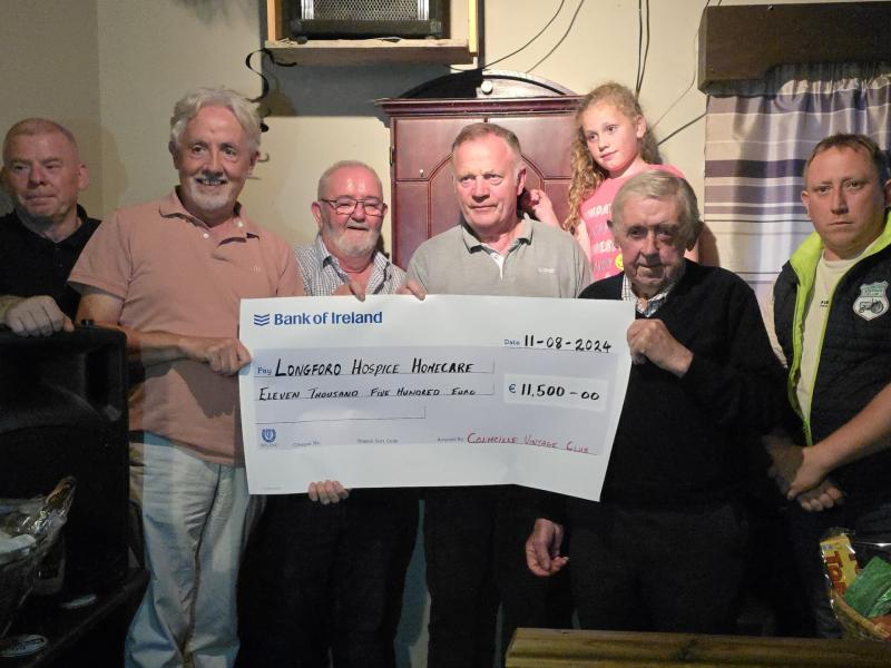 Colmcille Vintage Club raises €11,500 for Longford Hospice Homecare