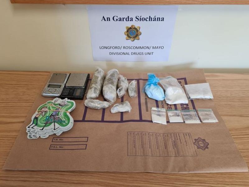 Garda Síochána Longford drugs unit raid uncovers over €9k of drugs