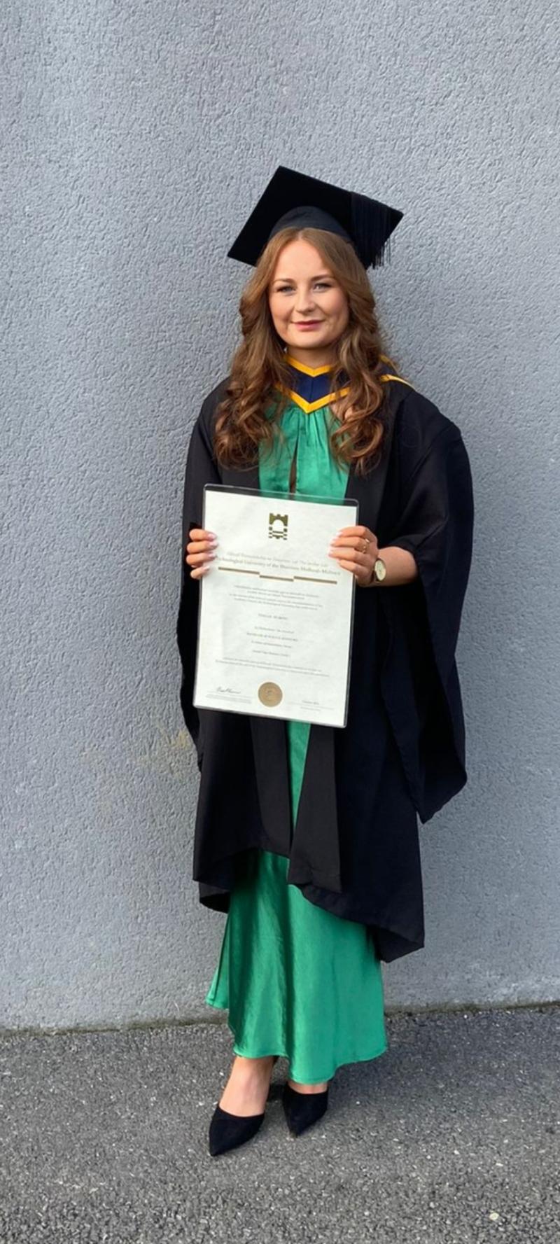 Longford sports enthusiast Teegan celebrates  graduation from TUS Athlone 