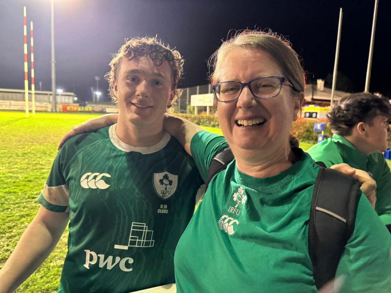 That's my boy! Longford mum exceptionally proud as her son wins Ireland rugby cap