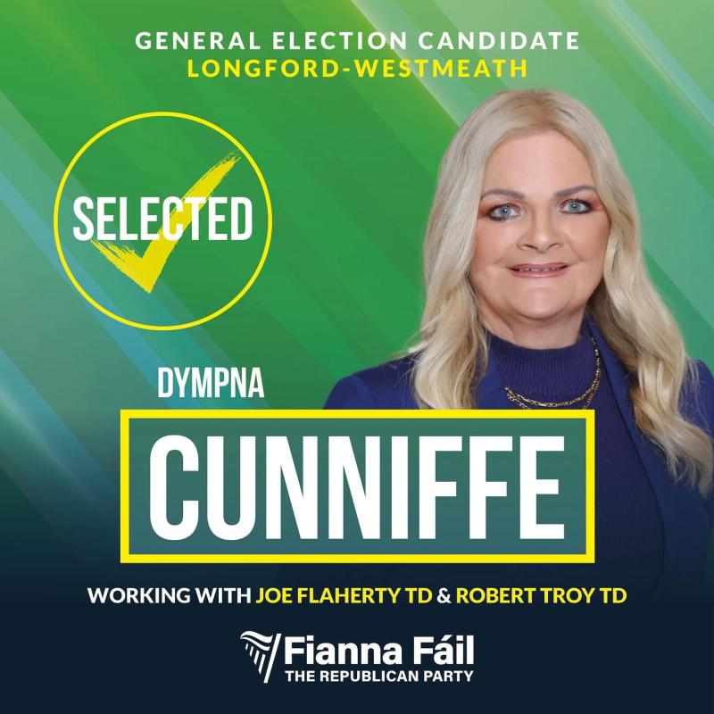 Fianna Fáil adds Dympna Cunniffe to General Election ticket in Westmeath/Longford