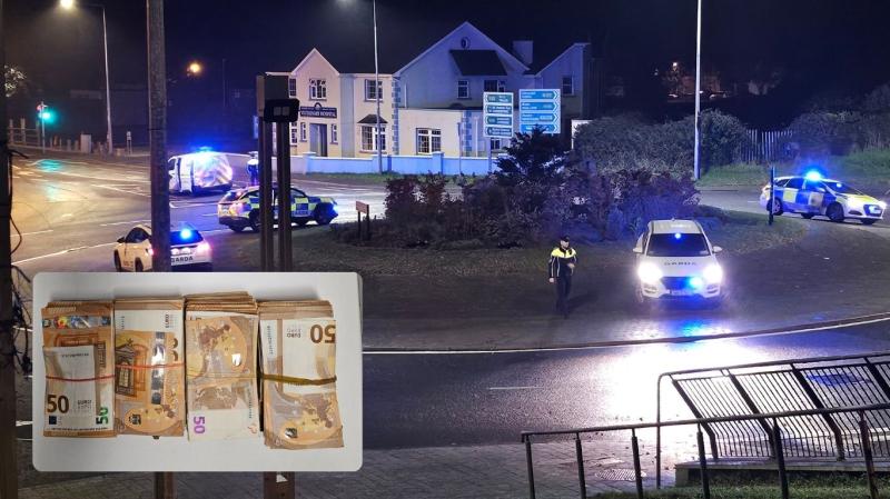 Gardai seize significant quantity of cash after stopping  vehicle at Kerry roundabout