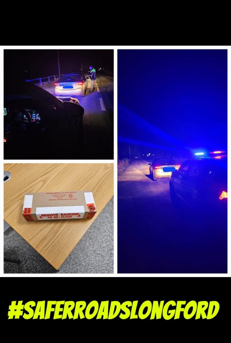 Longford Gardaí arrest drug driver who was also driving with two bald tyres 
