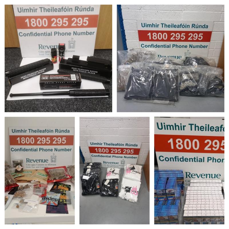 Revenue seize contraband worth €185,000 in Midlands and Dublin