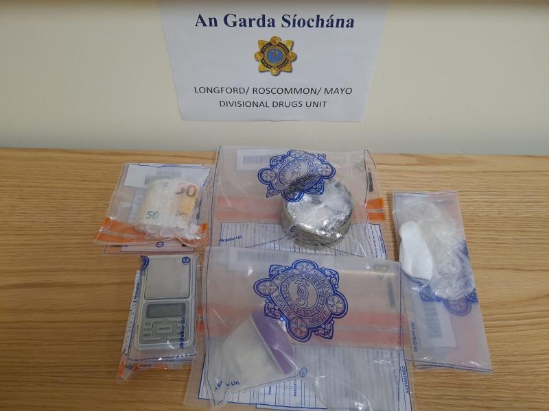 Man arrested in Longford after quantity of cash and suspected cocaine  seized