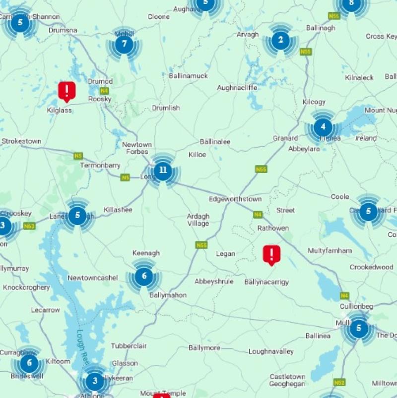 Power outages across county Longford in wake of Storm Darragh 