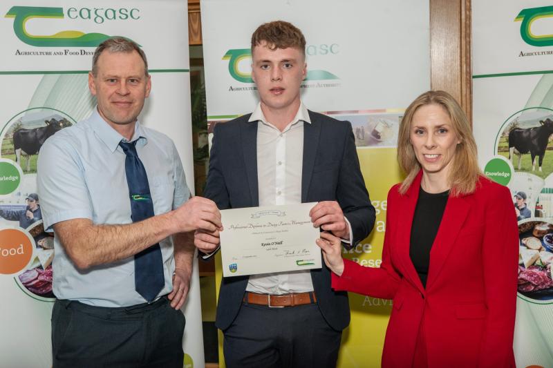 Longford graduate presented with  diploma in dairy farm management