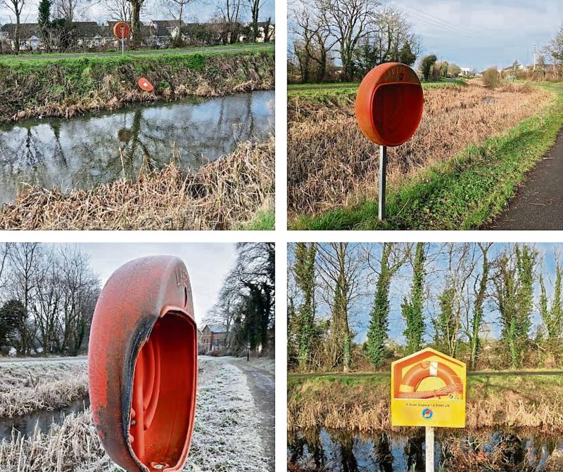 Longford County Council replaces vandalised life buoy one year after the damage was done
