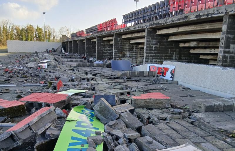 Powerful Storm Éowyn inflicts considerable damage at Bishopsgate Stadium, statement from Longford Town FC 
