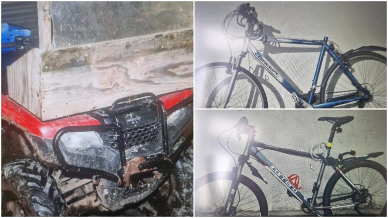 Alert: Longford Gardaí are seeking to reunite a quad and two bicycles with their owners