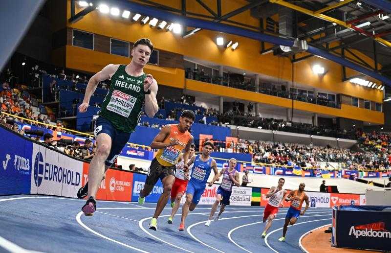 Longford's Cian McPhillips bows out of European Indoor 800m at semi-final stage