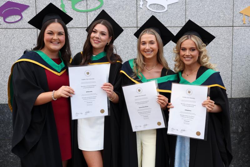 Congratulations: Longford student Jill celebrates graduation at DCU