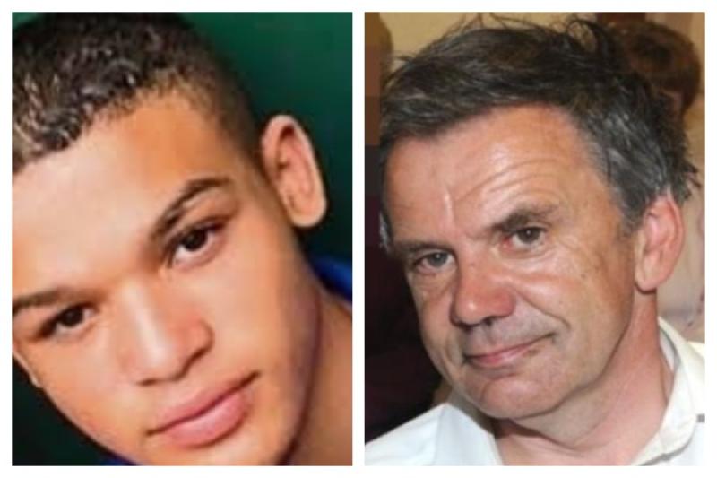 Brian Ibe (left) is convicted of murdering Peter Kennedy (right) in Newbridge, Co Kildare