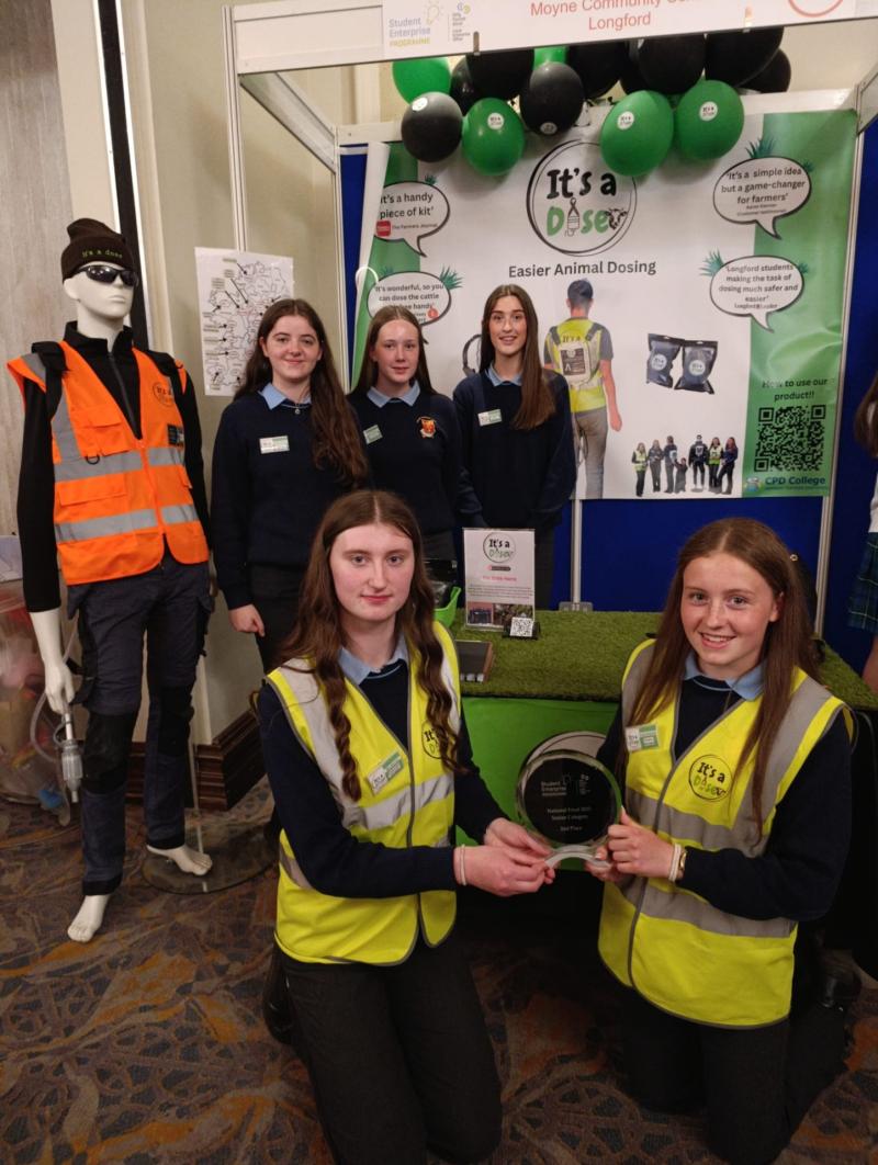 Congratulations: Longford students scoop second place at National Enterprise Awards in Mullingar