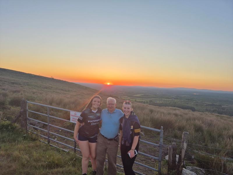 Stunning: Enjoying a wonderful sunset and tall tales on Longford’s highest peak Cairn Hill