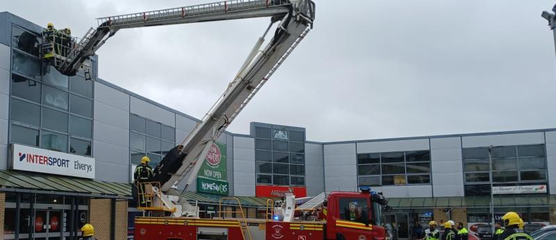 LIVE: Emergency services tackle roof damage at Longford business as Storm Amy bares teeth
