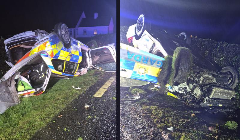 Longford patrol car crash