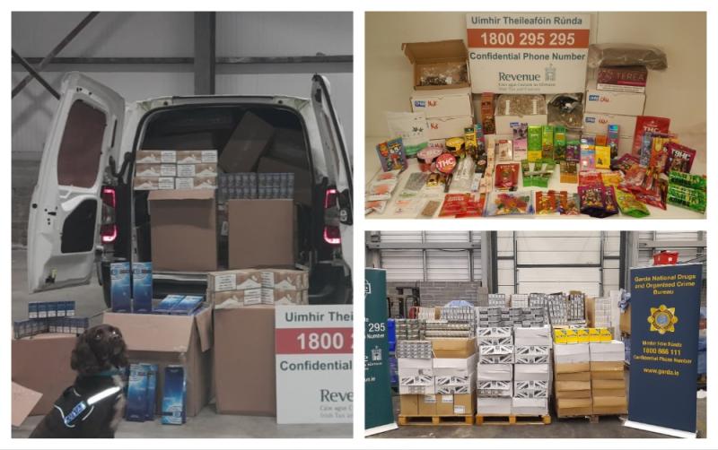 Over &euro;1 million worth of contraband seized across Ireland in latest Revenue crackdown