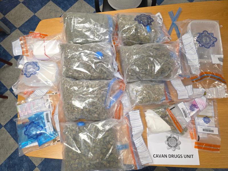 Two arrested and cash seized during significant Cavan drugs bust 