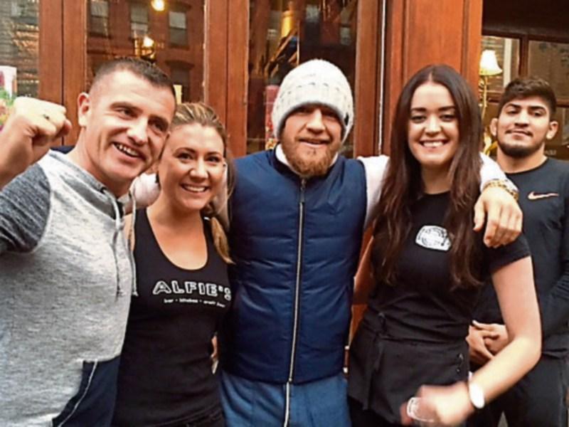 Longford native welcomes UFC double champion Conor McGregor to his New York bar