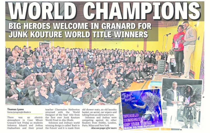 Home are the heroes! Longford Junk Kouture champions on top of the world