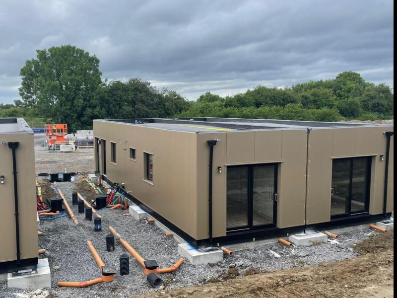 Twenty six modular homes for Ukrainian refugees now in place at Midlands site