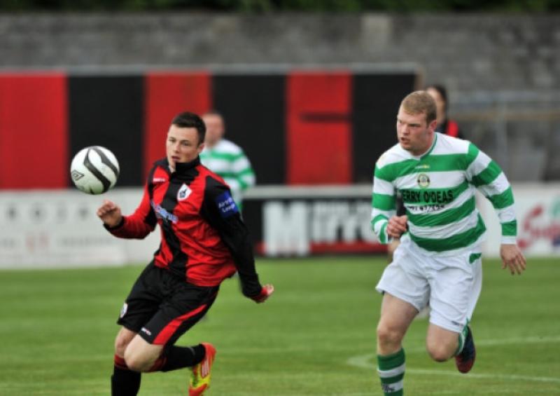 Josh O'Hanlon on the attack for Longford Town against Pike Rovers (Limerick) in the FAI Cup on Saturday evening last at City Calling Stadium. Photo: Ray Donlon
