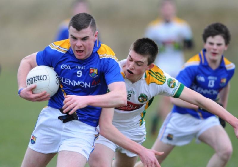 Longford midfielder Conor Berry on the attack against Offaly. Photo: Declan Gilmore