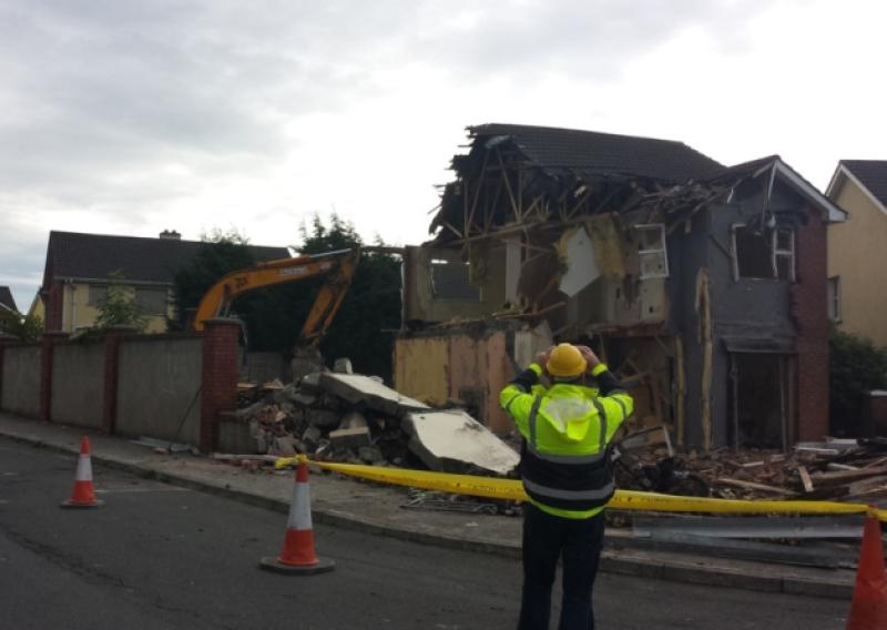 Demolition work being carried out on two properties in Palace Crescent this morning (Thursday, July 16).