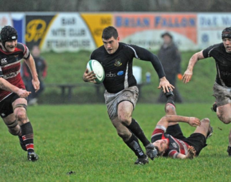 Colm Glynn in action for Longford 1sts XV against Wicklow 1sts XV in the Leinster League Division 1B on Sunday last at the Longford Rugby grounds. Photo: James Donnelly/www.raydonlon.ie