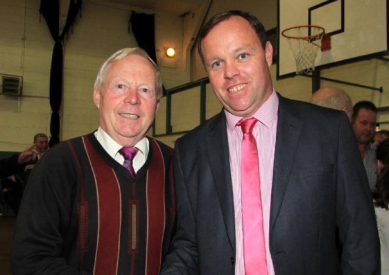 The late Gerry Brady (left) congratulates his son Paraic following his election onto Longford County Council in May 2014.