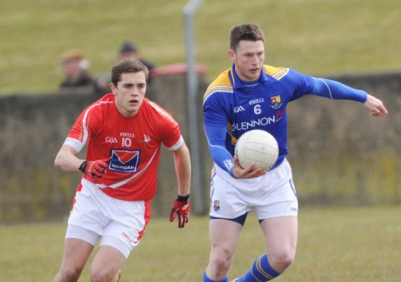 Longford's Michael Quinn in action against Louth in the final round game in Division 2 of the National Football League in Drogheda last April.