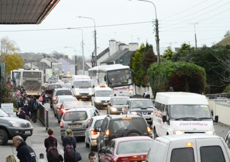 Large volumes of traffic are commonplace in Ballymahon particularly at peak school times. Photo: Declan Gilmore Photography