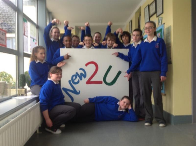 Pupils of Sacred Heart NS. who came up the name for the new SVP Shop in Granard.