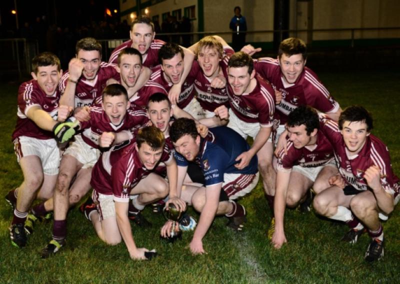 St Columba's celebrate their victory over Clonguish in the U-21 'B' Final at Emmet Park. Photo: Declan Gilmore