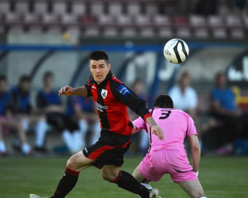 David O'Sullivan in action for Longford Town against Wexford Youths at City Calling Stadium in the League of Ireland First Division on Saturday evening last. Photo: Ray Donlon