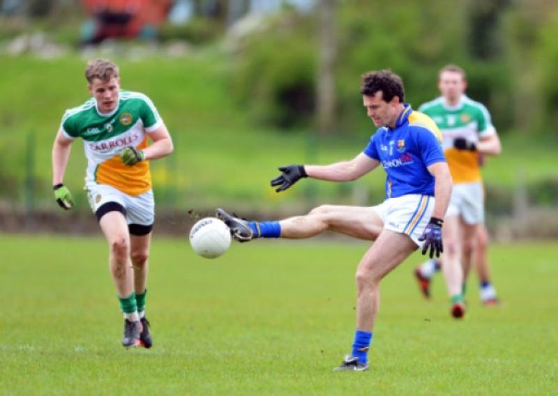 Longford captain Paul Barden back in action on Sunday last during their Inter County Challenge against Offaly at the official opening of the new developments at the Grattans grounds. Photo: Kevin Halvey
